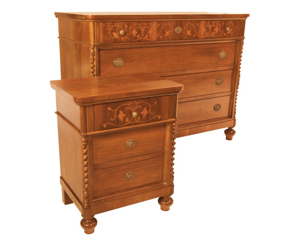 $Κομοδίνο- Συρταριέρα Μαρκεντερί